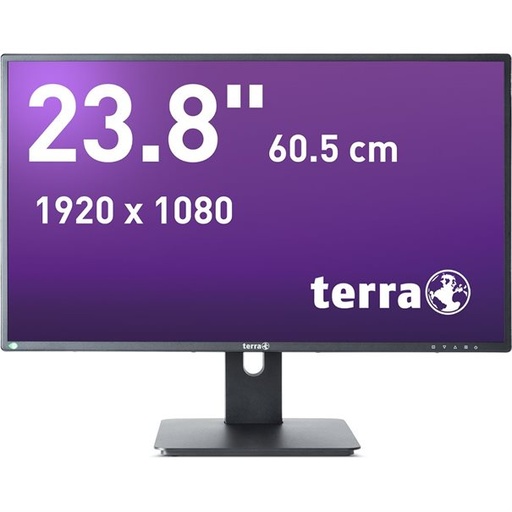 [3030206] TERRA LED Ecran 2456W PIVOT Noir - DP HDMI GREENLINE PLUS - DVI HDMI Displayport 1.2 - Inclinable - Haut-parleurs intégrés