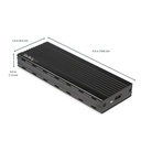 Boitier externe 	StarTech.com USB-C (10Gbps) to M.2 NVMe SSD Enclosure - Portable M.2 PCIe Aluminum Case - 1GB/s Read &Write - Mac &PC - M.2 Card - USB 3.1 (Gen 2)