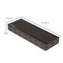 Boitier externe 	StarTech.com USB-C (10Gbps) to M.2 NVMe SSD Enclosure - Portable M.2 PCIe Aluminum Case - 1GB/s Read &Write - Mac &PC - M.2 Card - USB 3.1 (Gen 2)