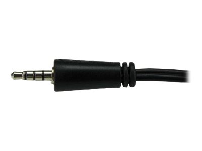 MCL Samar adaptateur audio - 9 cm - Connecteur	2 x mini jack stéréo - femelle - Connecteur (deuxième extrémité) :Mini jack 4 pôles - mâle