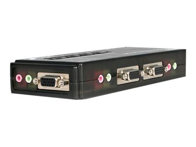 StarTech.com Switch KVM USB VGA à 4 ports avec câbles - Kit commutateur écran clavier souris - Noir - commutateur écran-clavier-souris/audio - 4 ports