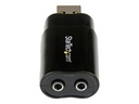 StarTech.com USB Sound Card - 3.5mm Audio Adapter - External Sound Card - Black - External Sound Card (ICUSBAUDIOB) - carte son