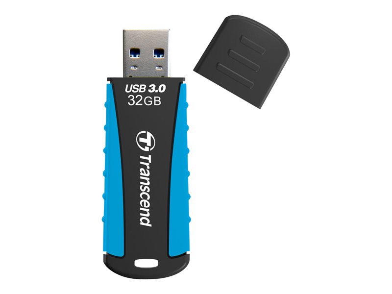 TRANSCEND 32Go Clé USB 3.1 Gen 1 - Antichoc Bleu clair