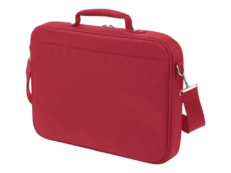 SACOCHE PC PORTABLE 14-15.6" ROUGE DICOTA ECO MULTI CADRE EN FIL METAL BRETELLE REGLABLE ET DETACHABLE