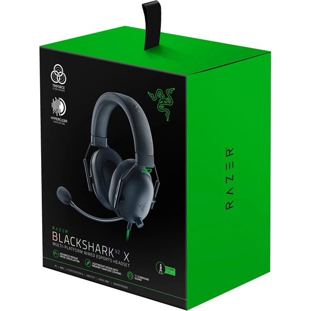 Casque Razer BlackShark V2 X 7.1 Gaming noir prise jack 3,5 mm canal 7.1 ; circumaural