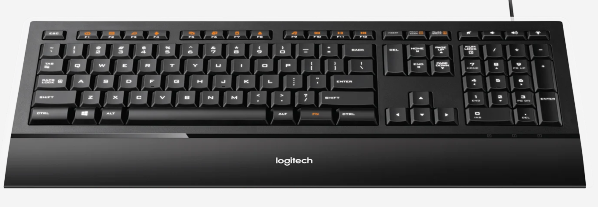 Logitech Illuminated K740 - clavier - US International (NSEA / EER) - Touches rétroéclairées gravées au laser