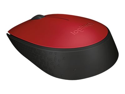 Logitech M171 - Souris - sans fil - 2.4 GHz - récepteur sans fil USB - noir, rouge