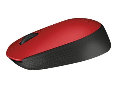 Logitech M171 - Souris - sans fil - 2.4 GHz - récepteur sans fil USB - noir, rouge