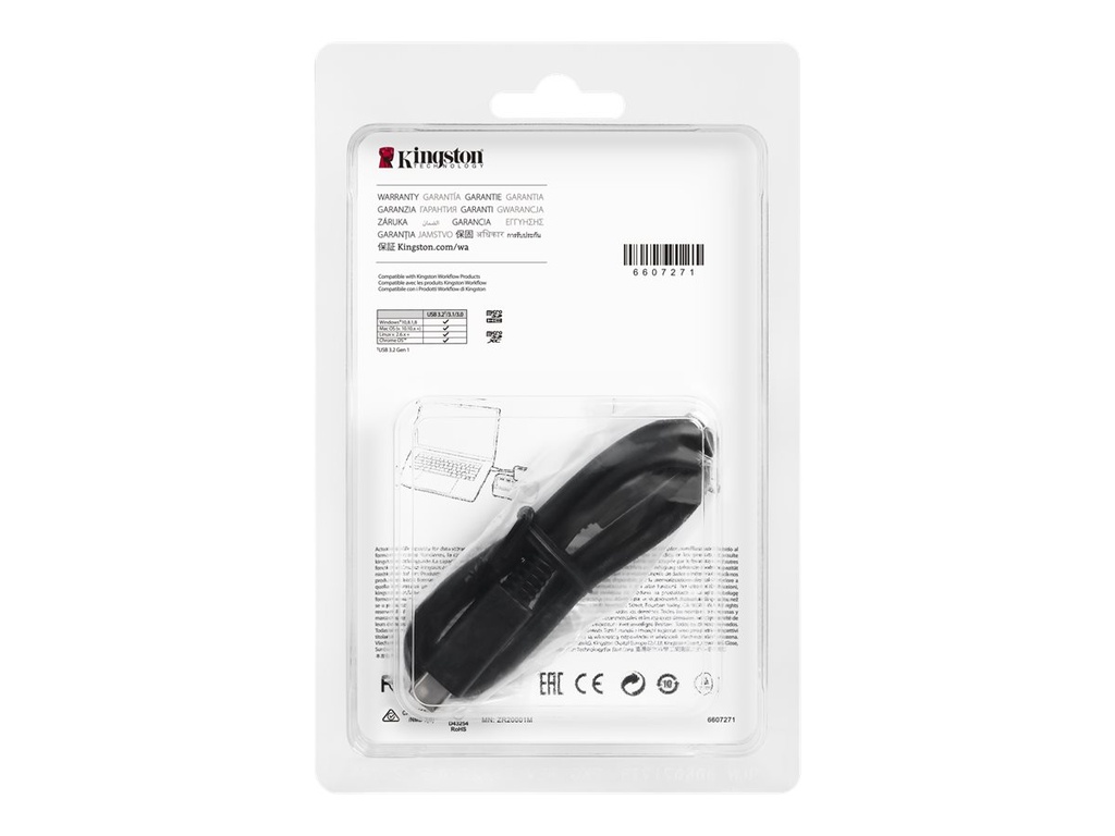 Kingston Workflow - Lecteur de carte (microSDHC UHS-I, microSDXC UHS-I, microSDHC UHS-II, microSDXC UHS-II) - USB-C 3.2 Gen 1