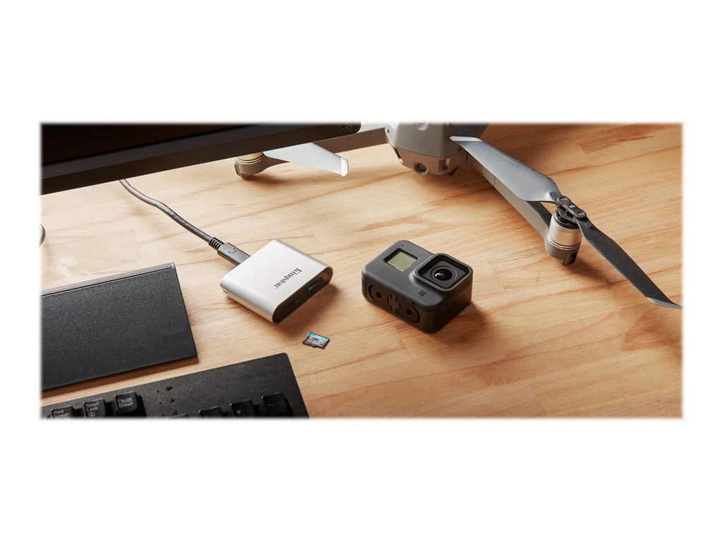 Kingston Workflow - Lecteur de carte (microSDHC UHS-I, microSDXC UHS-I, microSDHC UHS-II, microSDXC UHS-II) - USB-C 3.2 Gen 1