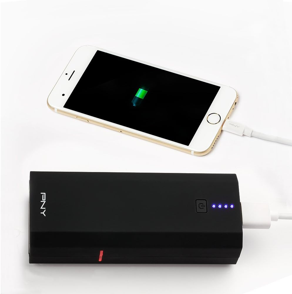 PNY Action Charger - Batterie externe/chargeur de batterie Li-Ion 5200 mAh - 2.1 A ( USB ) - sur le câble : Micro-USB, mini-USB