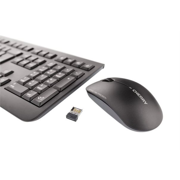 Clavier et souris sans fil  Cherry Desktop DW 3000 [FR] Wireless black/noir -