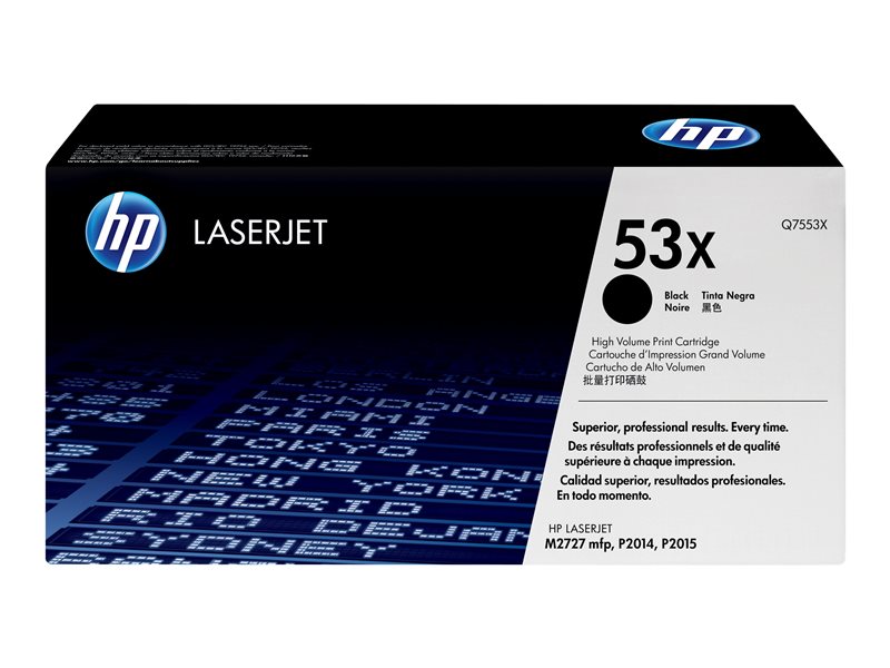 HP 53X - pack de 2 - à rendement élevé - noir - originale - LaserJet - cartouche de toner 