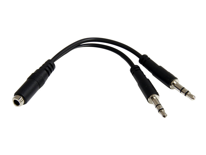 StarTech.com Câble séparateur de casque 4 broches de 3,5 mm vers 2 x 3 broches de 3,5 mm