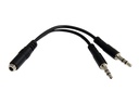 StarTech.com Câble séparateur de casque 4 broches de 3,5 mm vers 2 x 3 broches de 3,5 mm