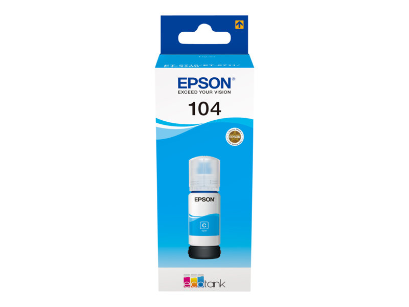 Epson EcoTank 104 - cyan - originale - réservoir d'encre - 70 ml - Jet d'encre - (	EcoTank )