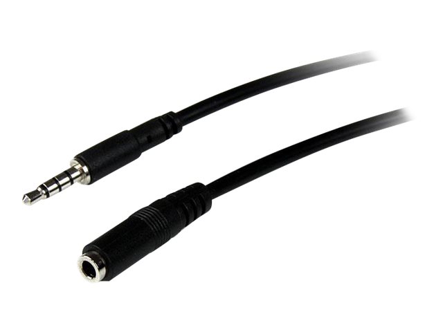 StarTech.com Câble d'extension de casque TRRS 4 positions 3,5 mm de 2 m - M/F - rallonge pour casque micro - 2 m