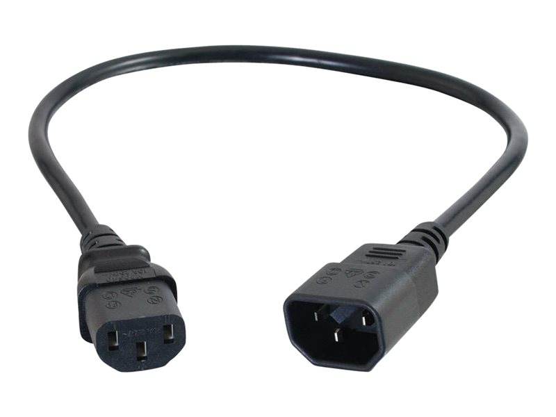 C2G Computer Power Cord Extension - rallonge de câble d'alimentation - IEC 60320 C13 pour IEC 60320 C14 - 3 m