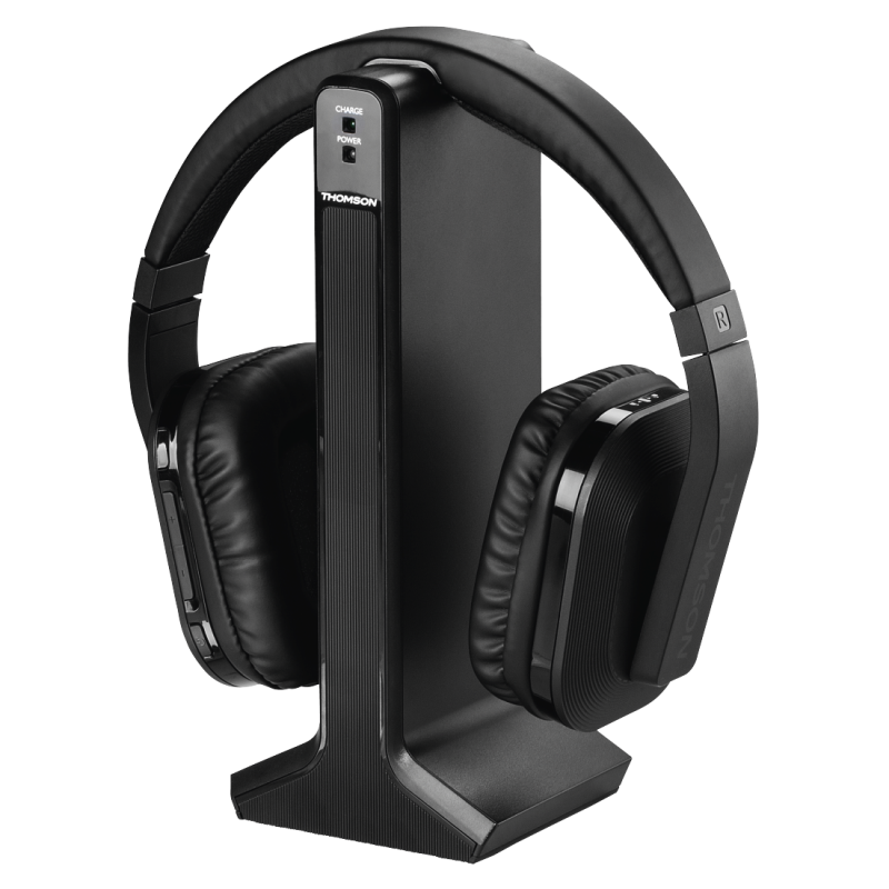 Casque TV sans fil WHP5327 Thomson + bloc secteur+ 2 batteries NiMH + Câble pour appareil mobile, jack mâle 3,5 mm - jack mâle 3,5 mm