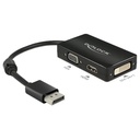 Adaptateur Delock Displayport vers VGA / HDMI / DVI noir passif