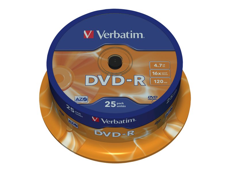 Verbatim - DVD-R x 25 - 4.7 Go - support de stockage 
