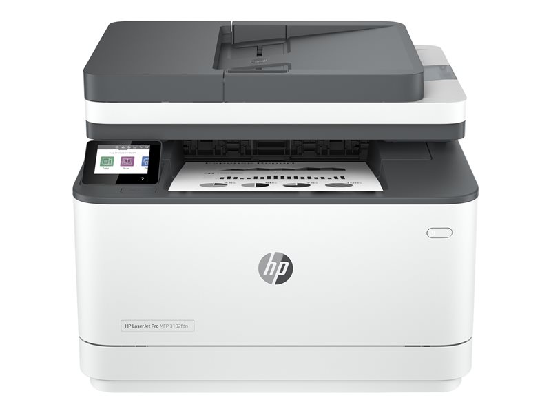 HP LaserJet Pro 3102fdn multifonctions monochrome A4 jusqu'à 33 ppm 250 feuilles USB 2.0, LAN