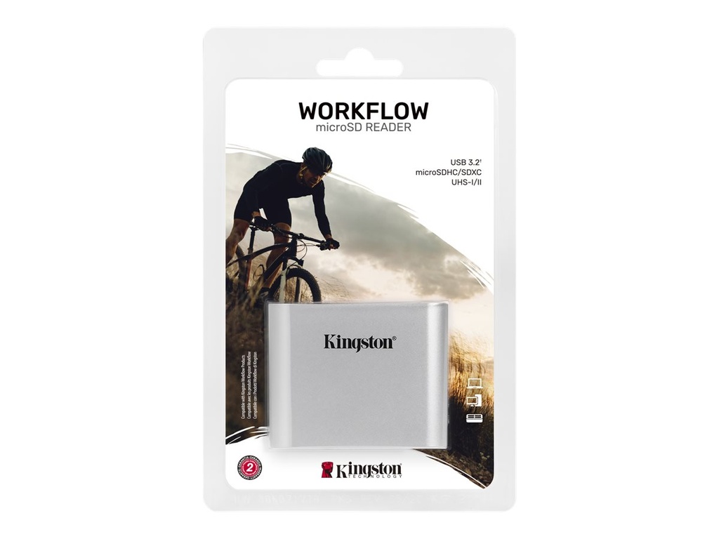Kingston Workflow - Lecteur de carte (microSDHC UHS-I, microSDXC UHS-I, microSDHC UHS-II, microSDXC UHS-II) - USB-C 3.2 Gen 1