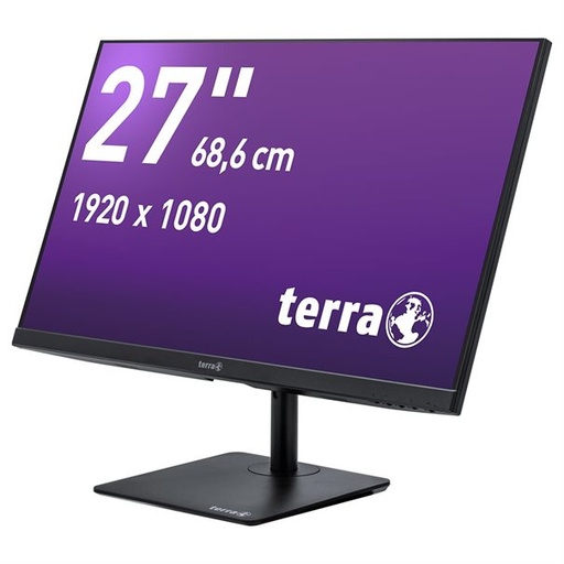 [3030230] TERRA LCD/LED 2727W HA V2 black HDMI/DP/USB-C GREENLINE PLUS 27 " Taille de l'écran 1920 x 1080 Pixel (Full-HD) Résolution de l'écran 16:9 Format d'image Écran VA Displayport Displayport 1.2 (+ câble 1.80 m) HDMI (+ câble) Interface