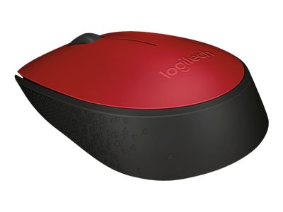 [910-004641] Logitech M171 - Souris - sans fil - 2.4 GHz - récepteur sans fil USB - noir, rouge