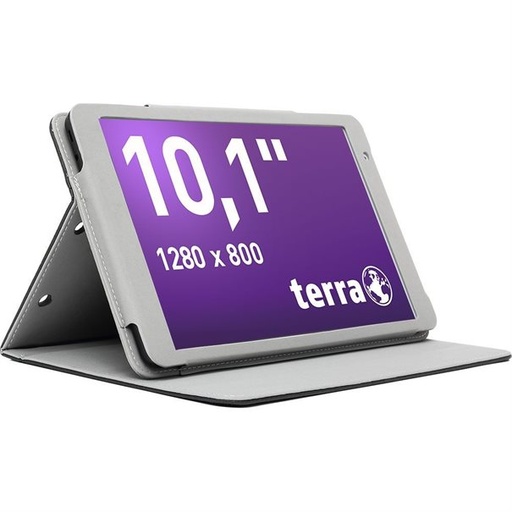 [1510010 / JJ1005] TERRA Housse de haute qualité en similicuir pour TERRA PAD 1005/1006  - Couleur: gris clair 