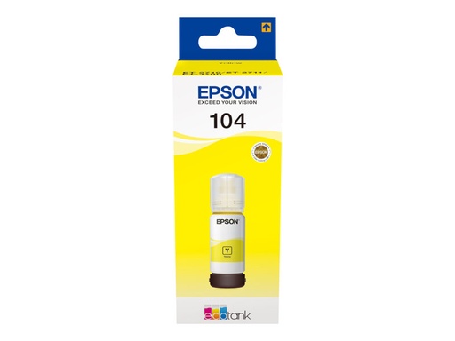 [02758 /C13T00P440] Epson EcoTank 104 - jaune - originale - réservoir d'encre - 70 ml - Jet d'encre
