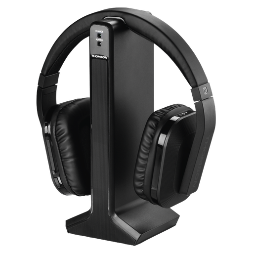[03310] Casque TV sans fil WHP5327 Thomson + bloc secteur+ 2 batteries NiMH + Câble pour appareil mobile, jack mâle 3,5 mm - jack mâle 3,5 mm
