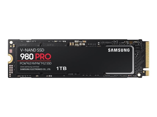 [03325 /] Samsung 980 PRO MZ-V8P1T0BW - SSD - chiffré - 1 To - interne - M.2 2280 - PCIe 4.0 x4 (NVMe) - mémoire tampon : 1 Go - AES 256 bits - TCG Opal Encryption