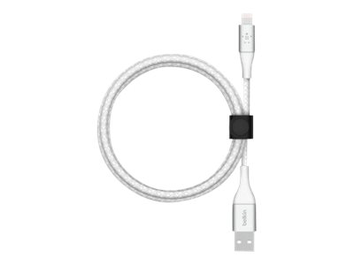 [03415 / CAA002BT2MWH] Belkin BOOST CHARGE - Câble Lightning - Lightning mâle pour USB mâle - 2 m - blanc - pour Apple iPad/iPhone/iPod (Lightning)