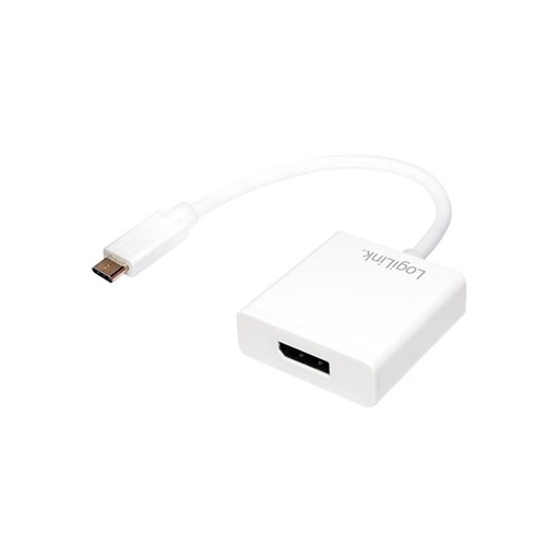 [2560007] Adaptateur USB-C => DP (St/Bu) 15 cm blanc